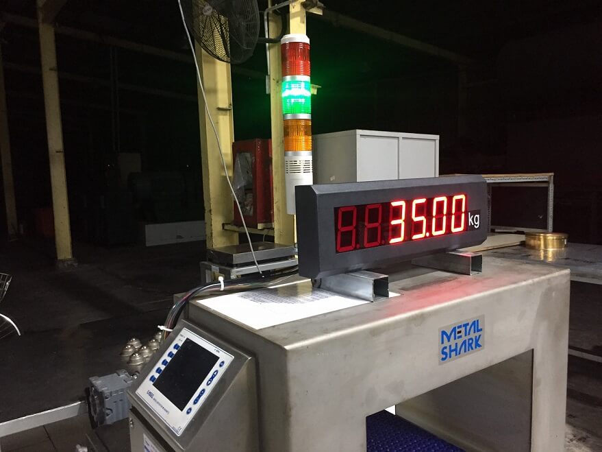 kết nối cân điện tử với bảng đèn LED và đèn 3 màu